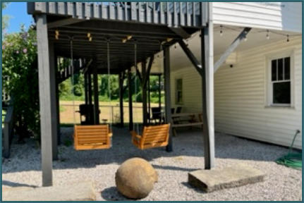 picnic table at camp trailblazer hatfield mccoy trails